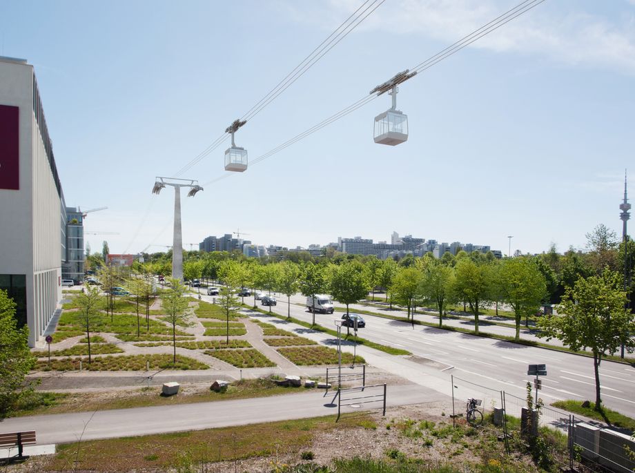 Seilbahn im Münchner Norden