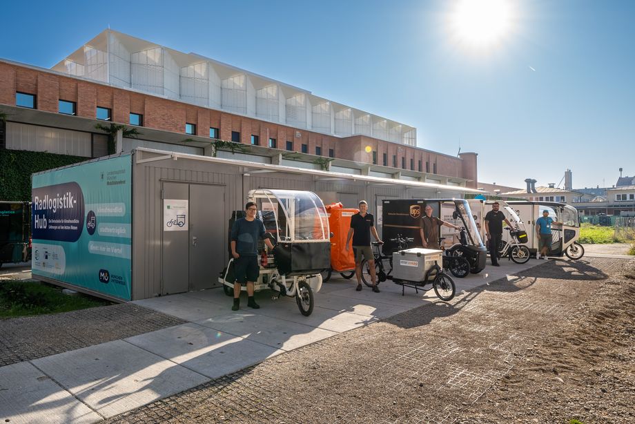 Der erste Radlogistik-Hub Münchens am Viehhof
