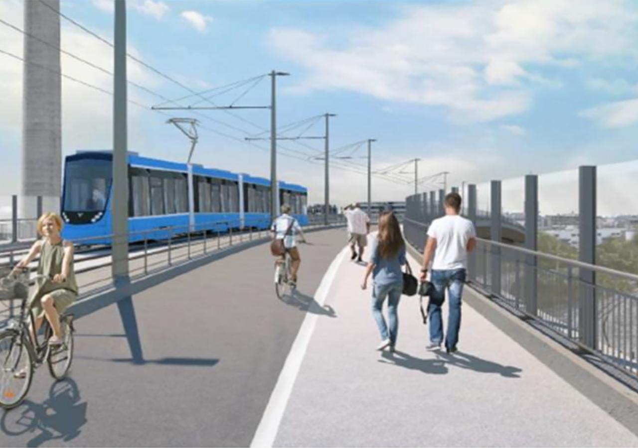 DB-Nordring: Neue Brücke für Tram sowie Fuß- und Fahrradverkehr