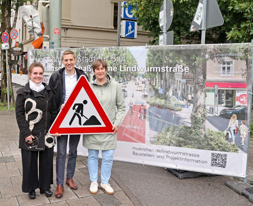 Lindwurmstraße: Baubeginn für ersten Umbauabschnitt