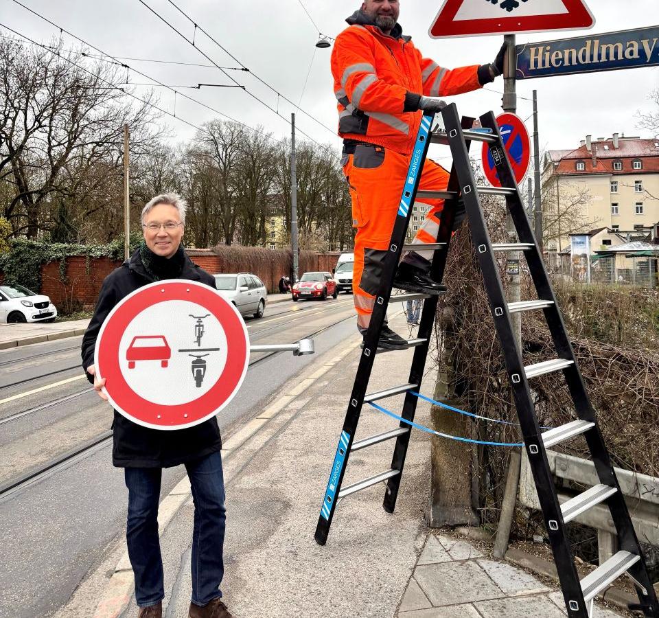 Überholverbot auf der Regerbrücke für sichereren Radverkehr